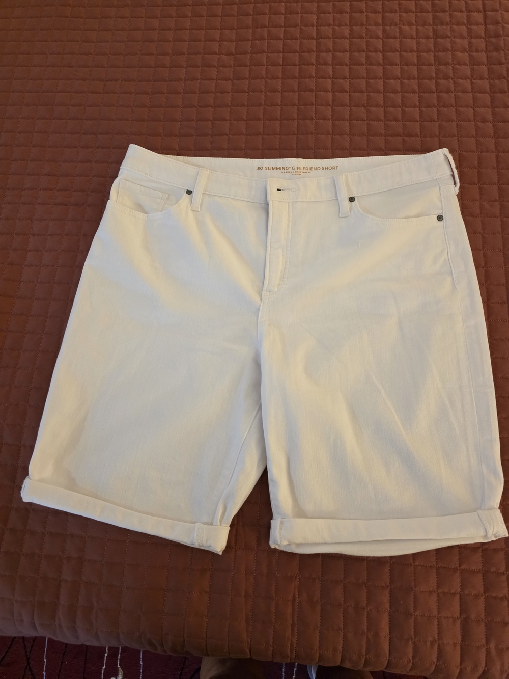 Chico's White Denim Bermuda Shorts